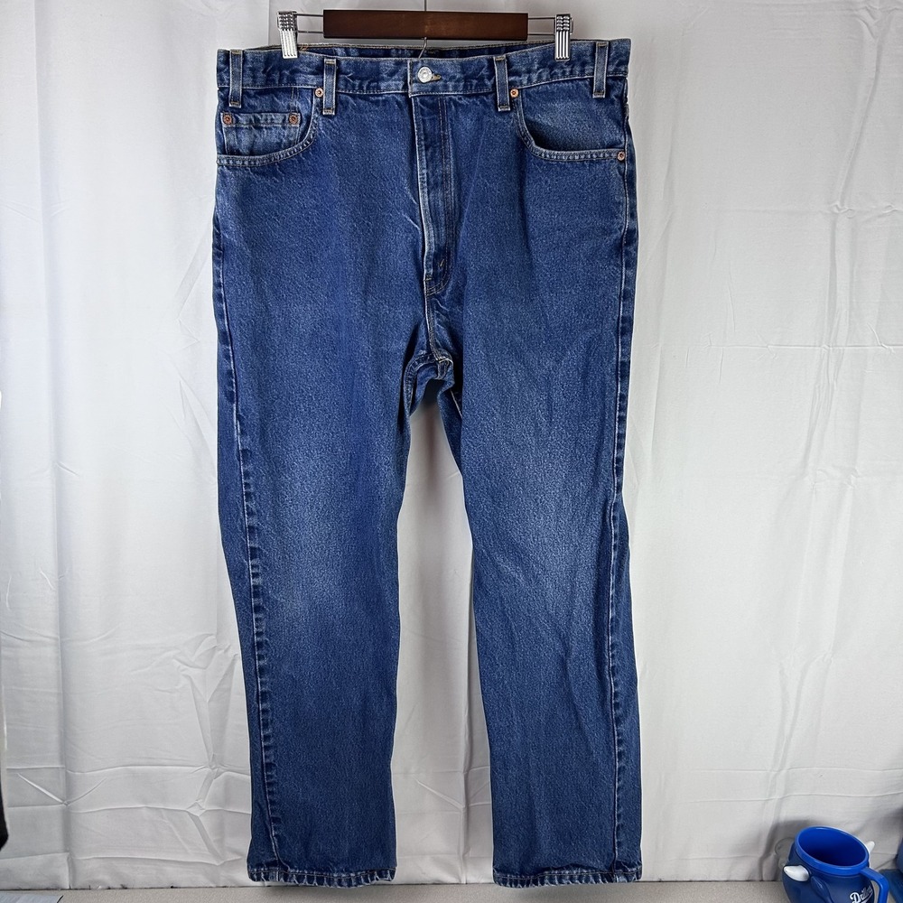 Vtg Levis 505 Jeans Mens 40x30 38x30 Blue Denim Regular Fit Straight Leg USA 90s